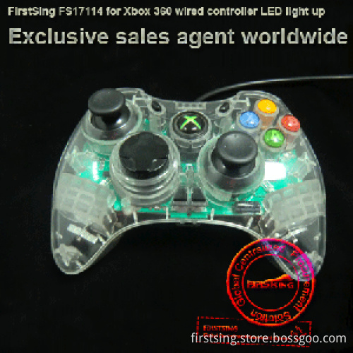 FirstSing FS17114 for Xbox 360 wired controller LED light up (exclusive sales agent worldwide)